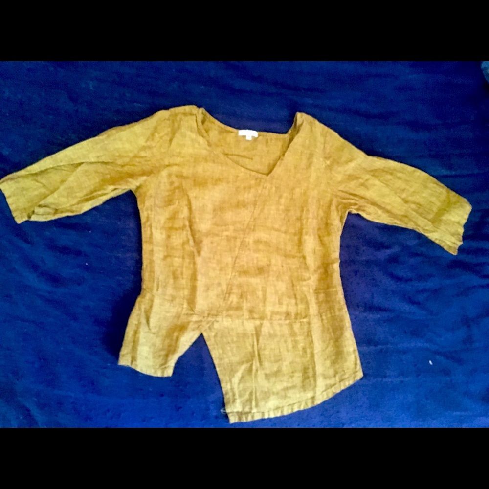 Banana Blue Australian Linen Top